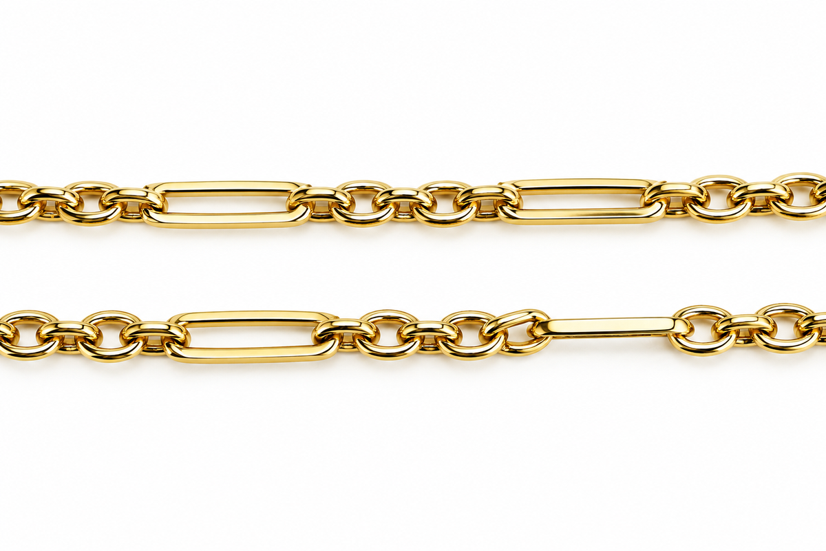Trombone Link Chain 14K