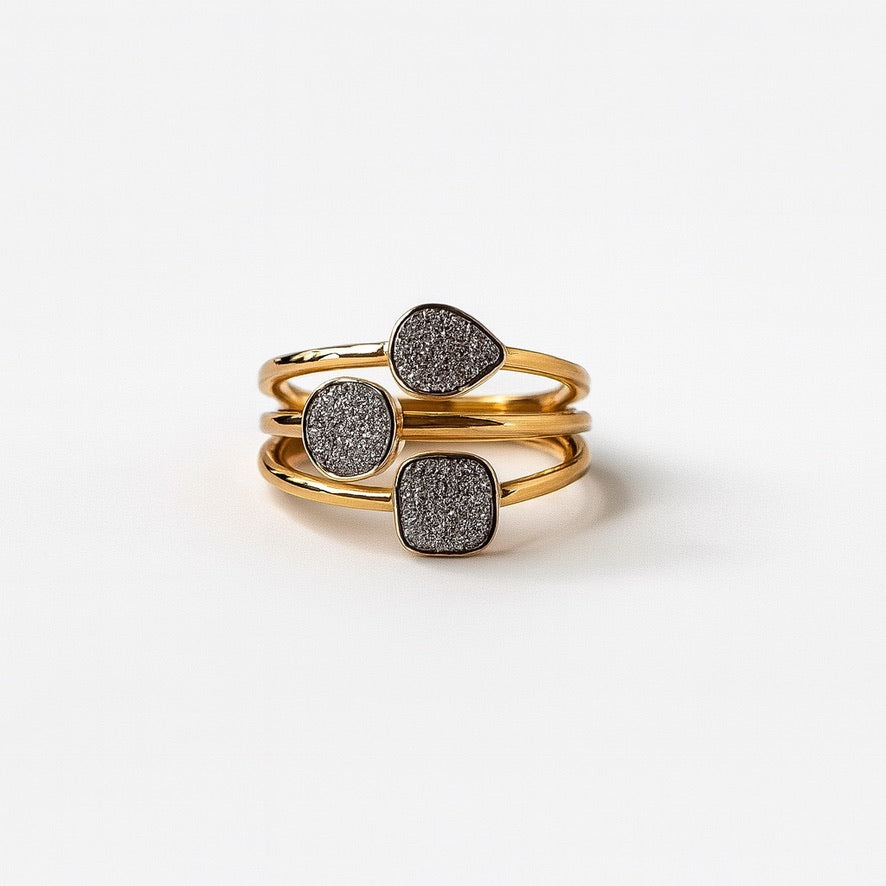 Triple Band Ring 14K