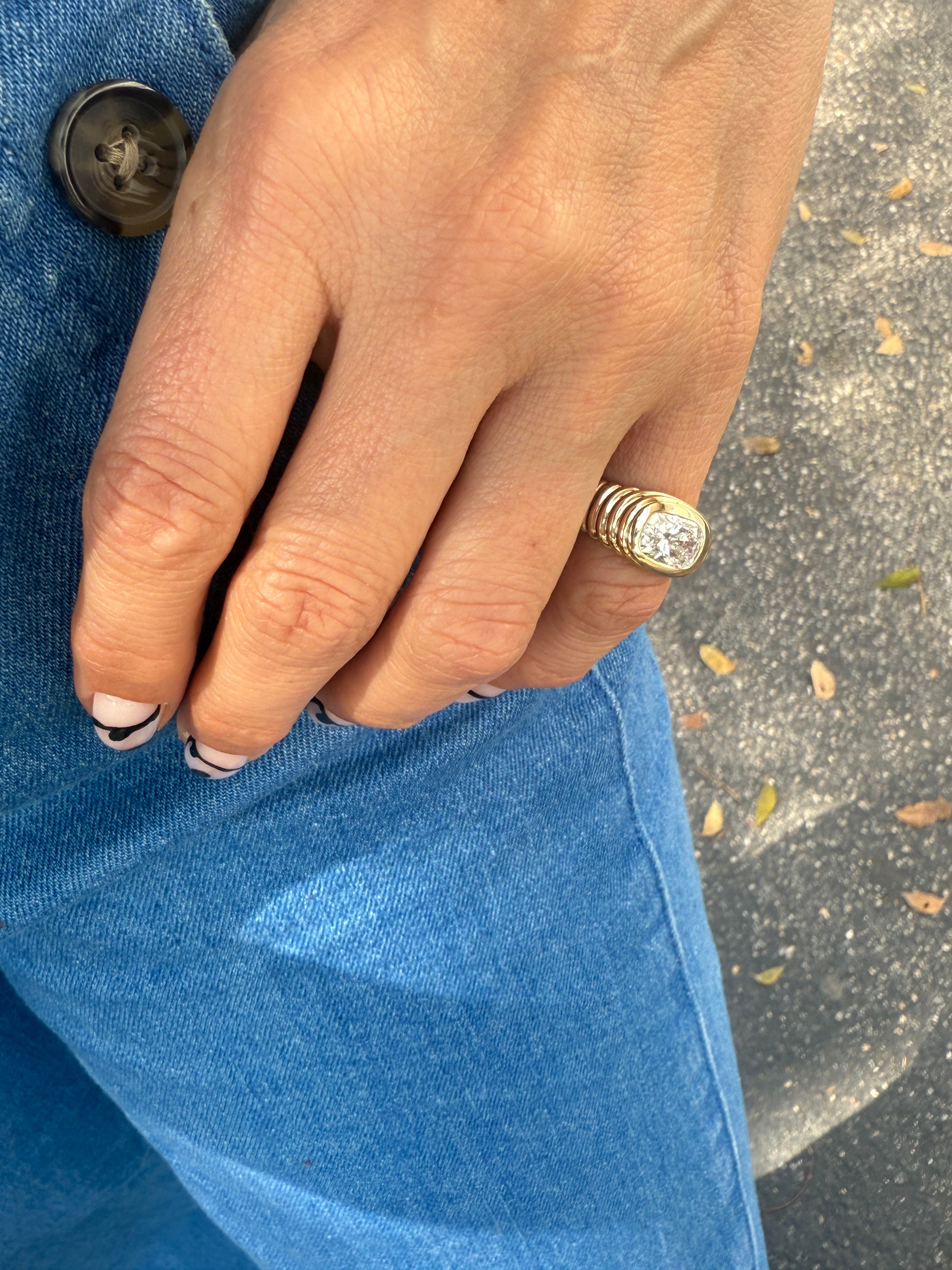 The 1990 Pinky – 2ct Lab Diamond Power Ring – Santayana