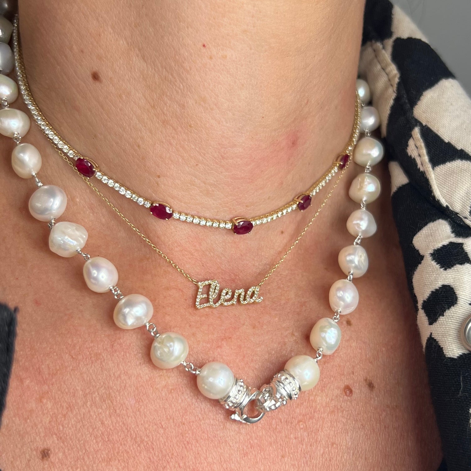 Perlita Perlita Pearl Necklace with Connections