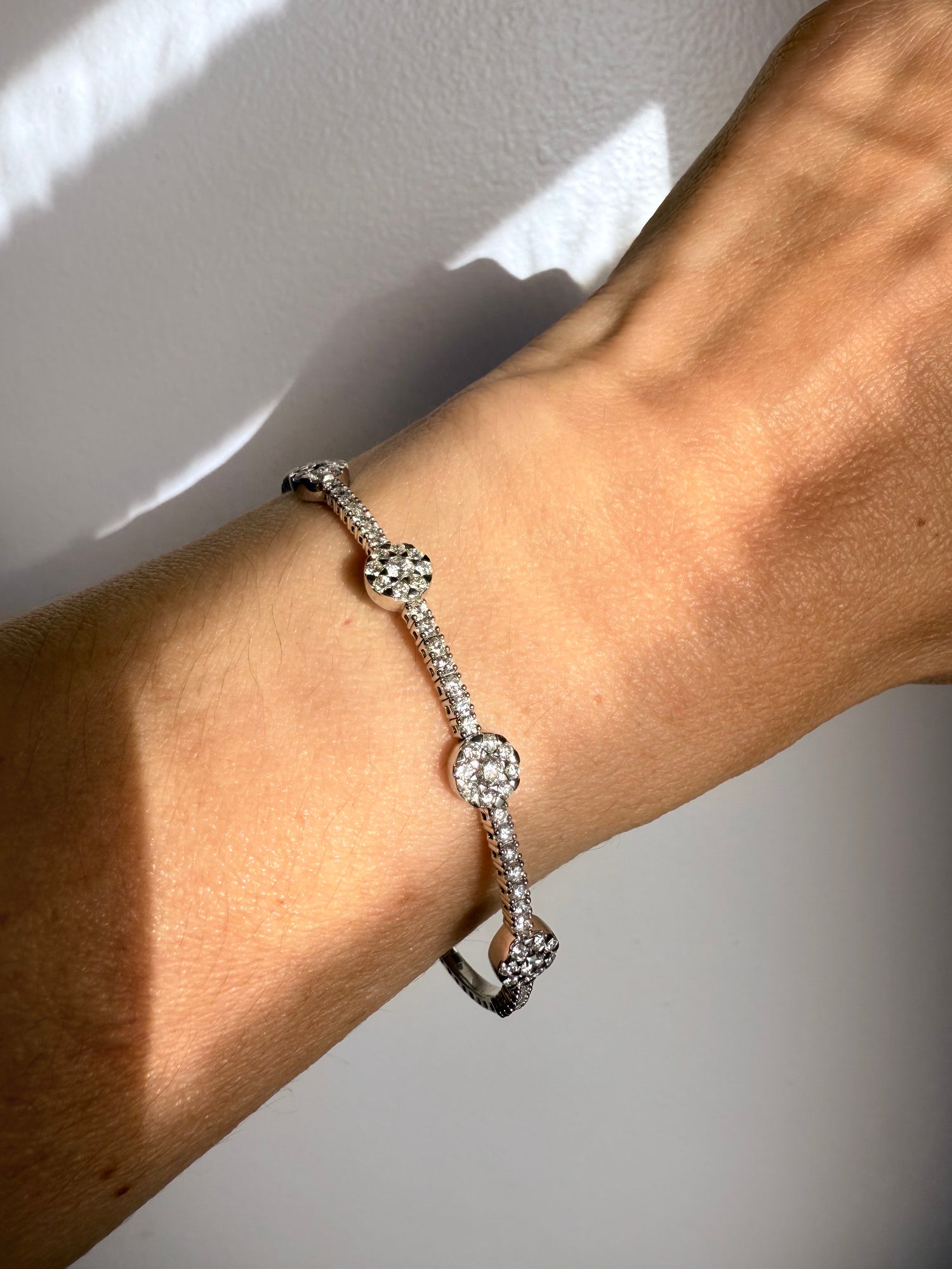 White Gold Diamond Bangle