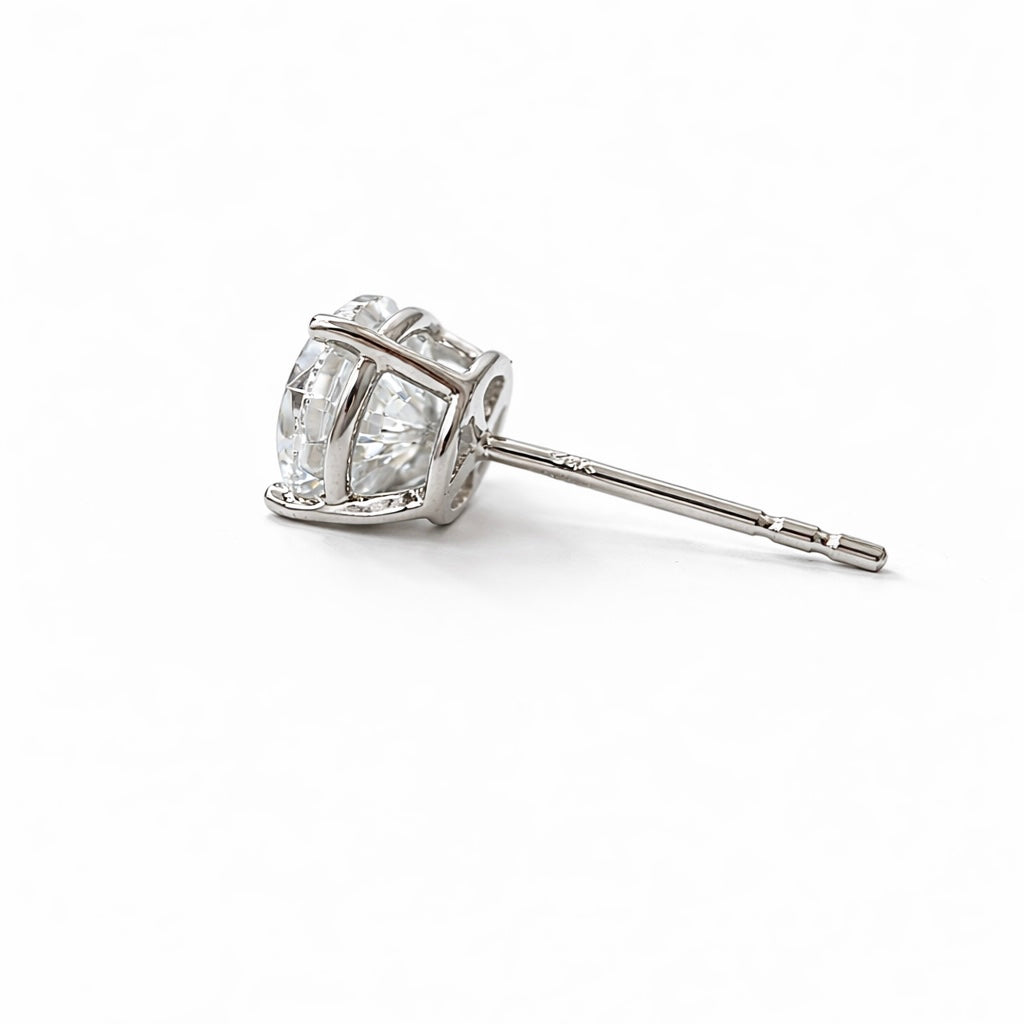 14K Gold Lab Diamond Basket Set Studs