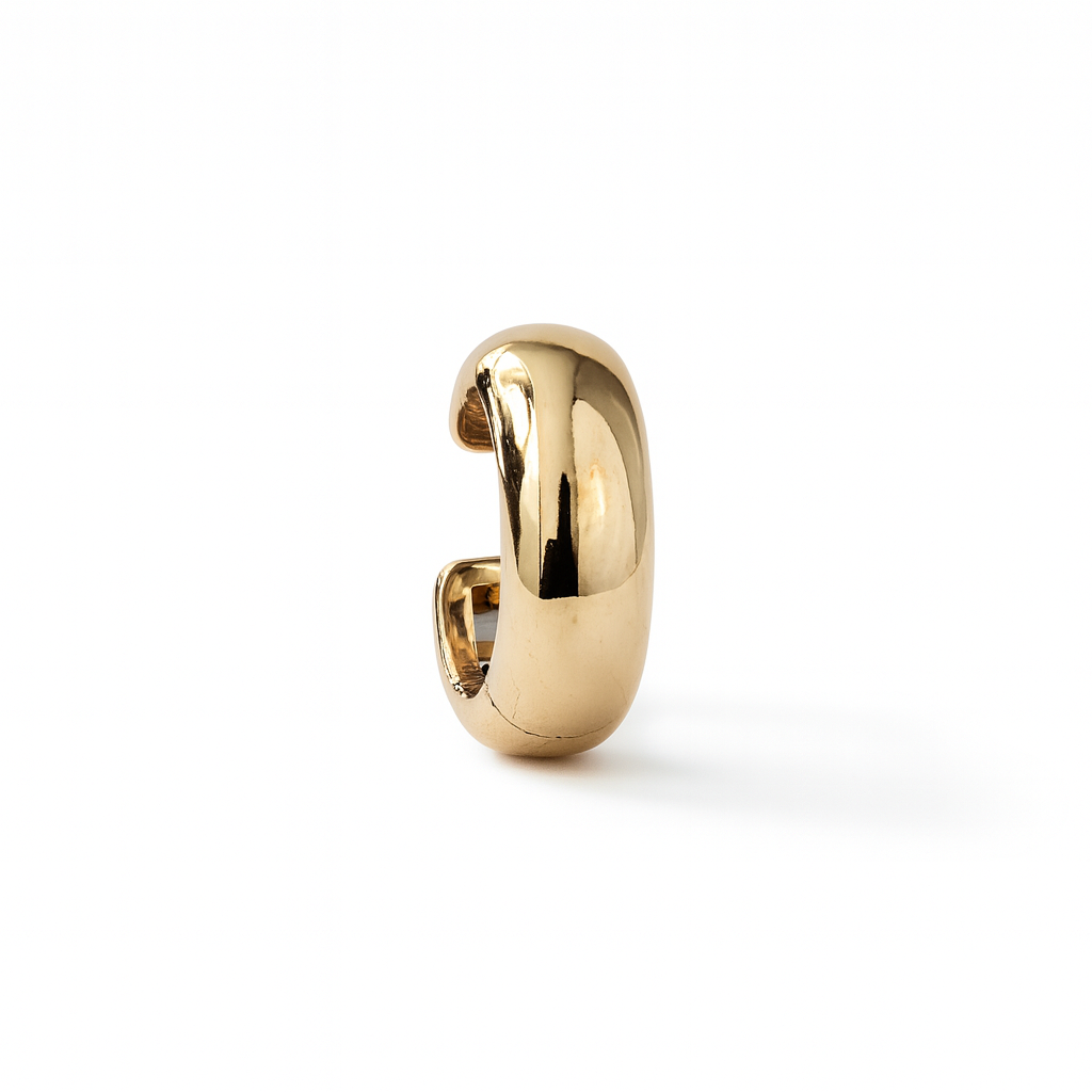 Chunky Yellow Gold Ear Cuff 14K