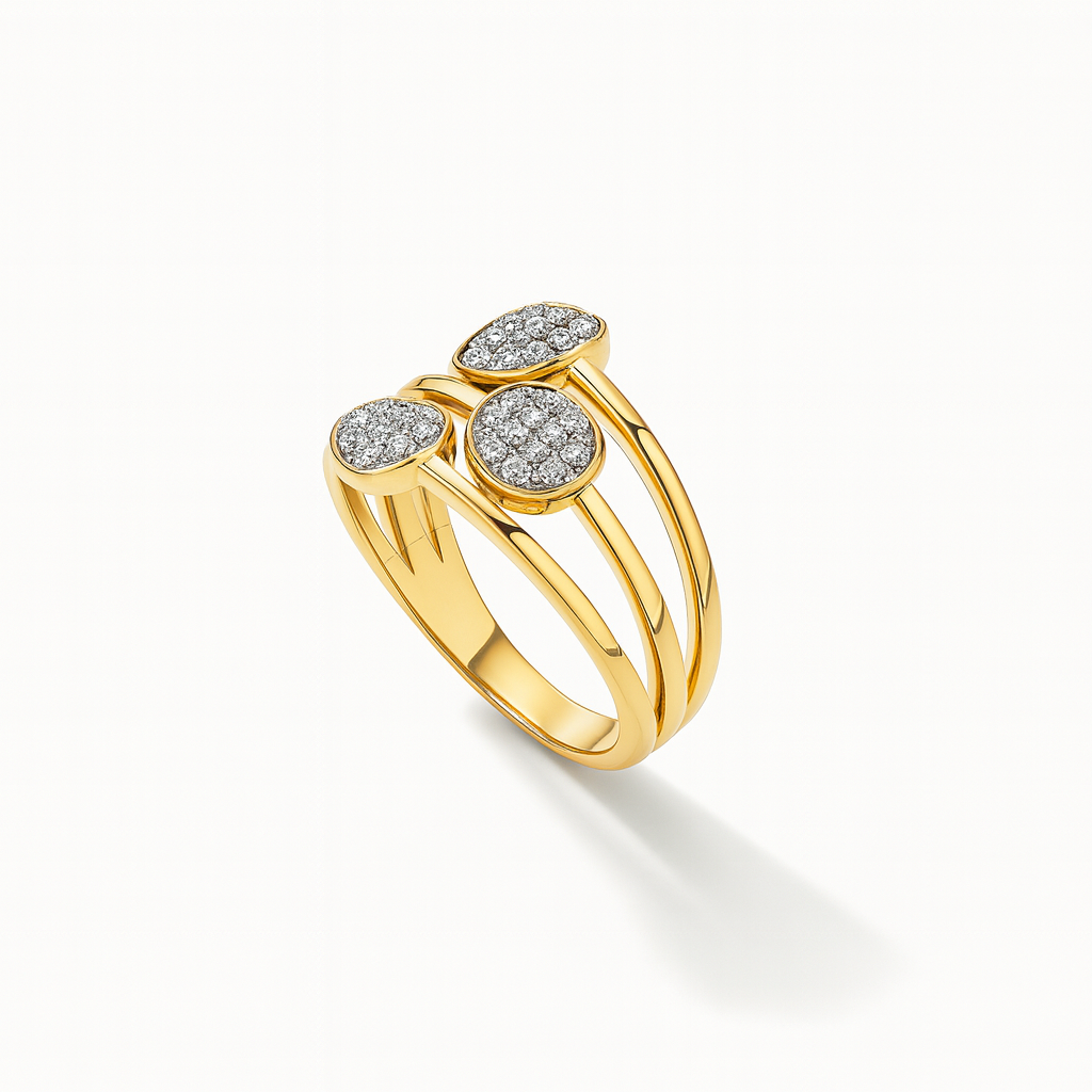 Triple Band Ring 14K