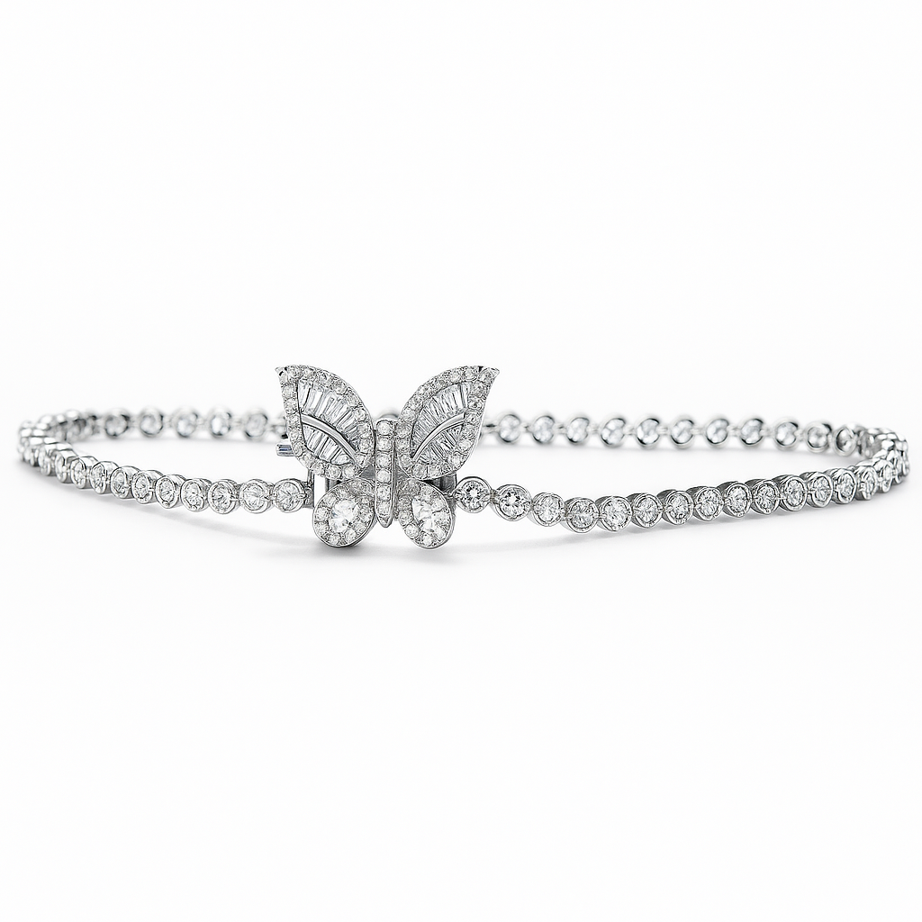 Diamond Butterfly Tennis Bracelet