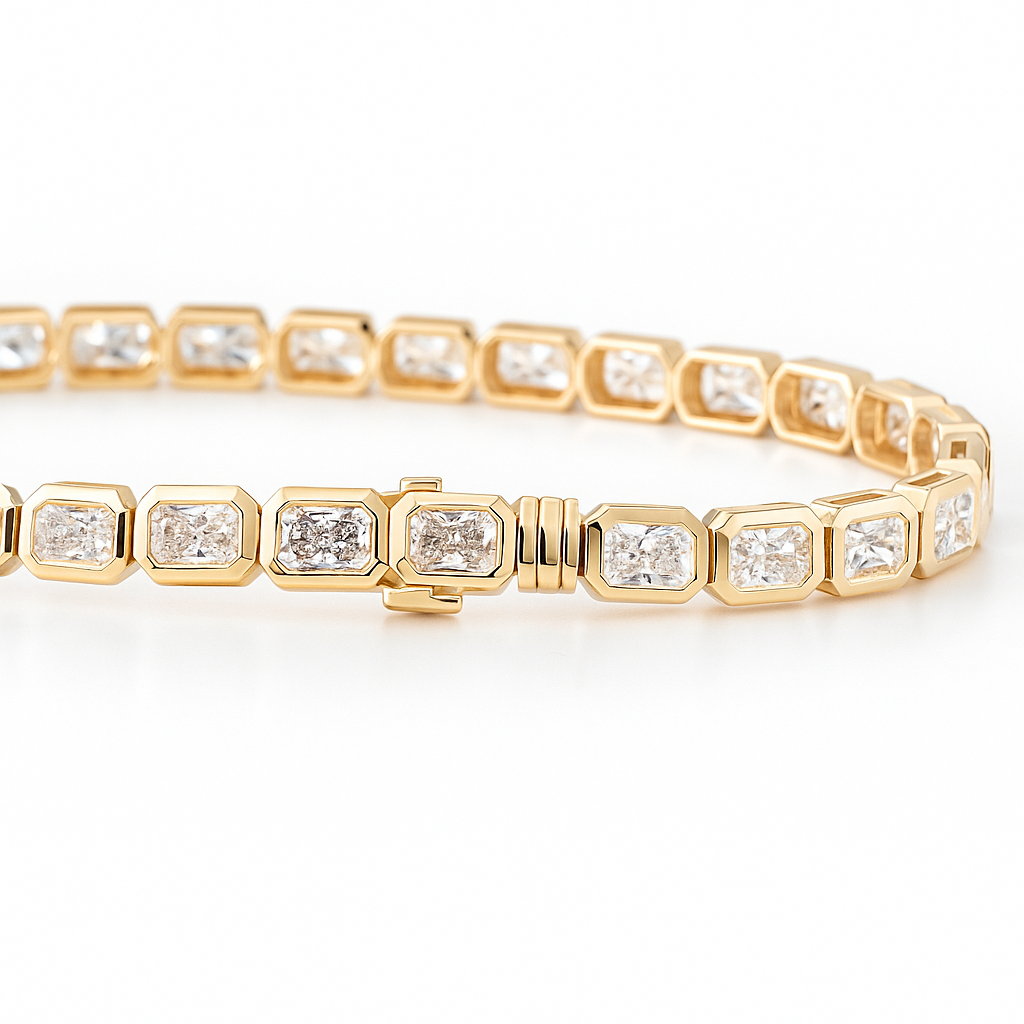 Radient Cut Lab Diamond Tennis Bracelet