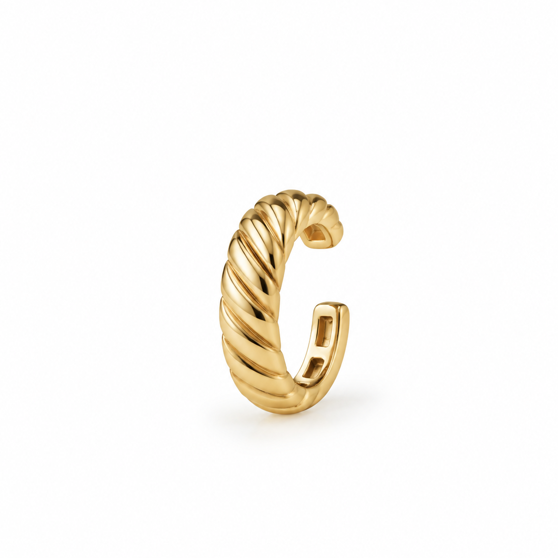 Twisted Rope Ear Cuff 14K