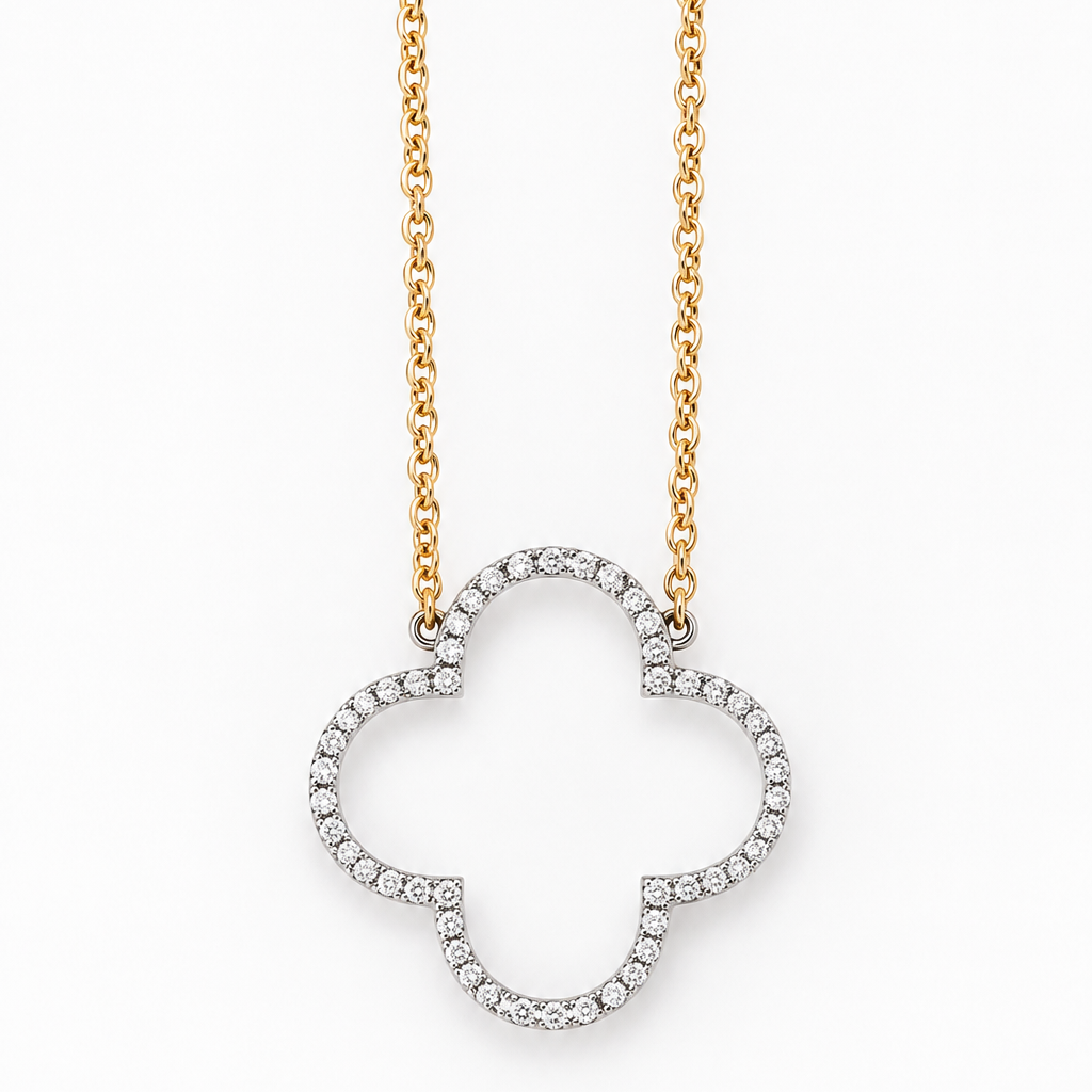 Diamond Clover Pendant Necklace