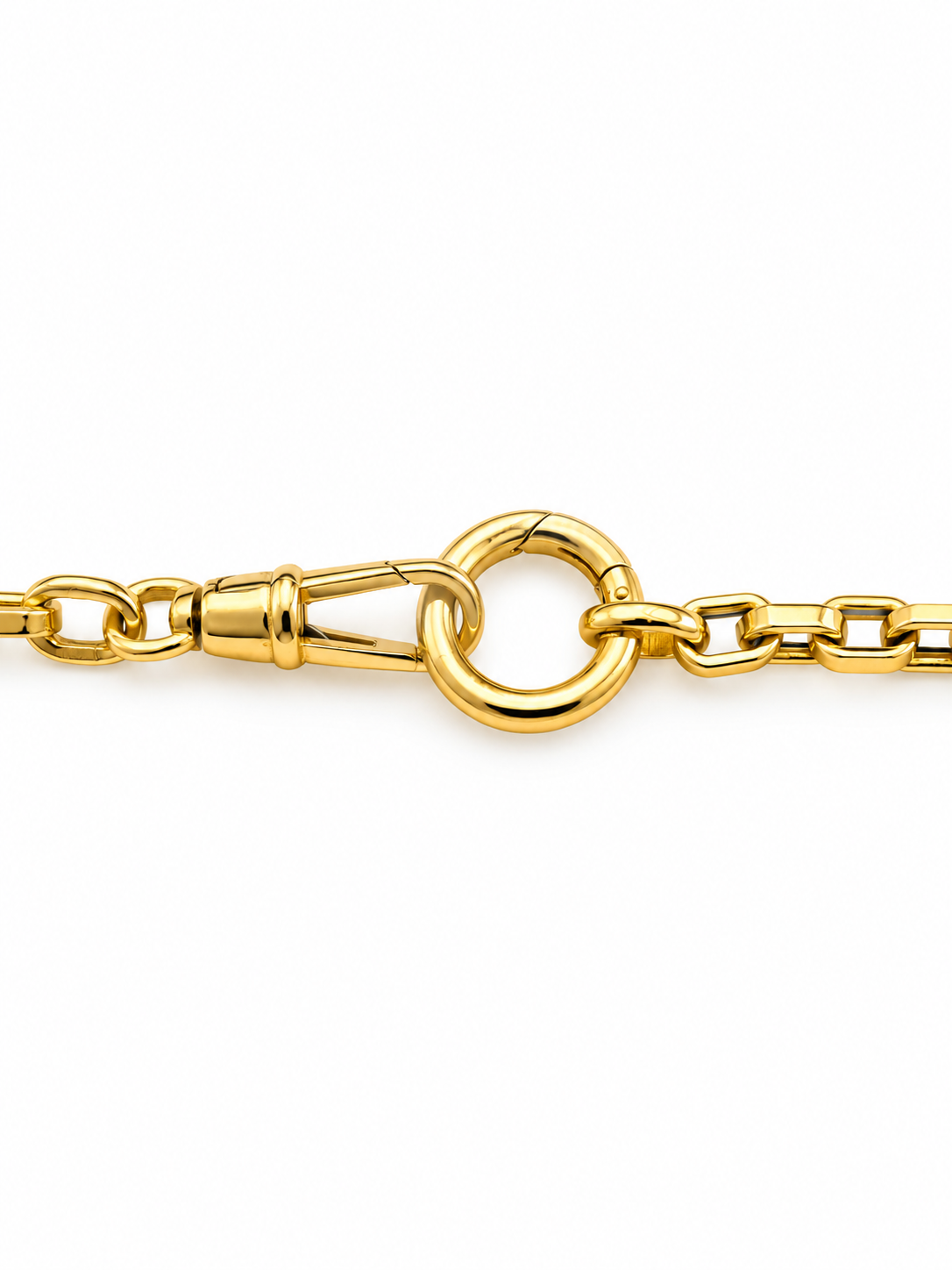 14K Yellow Gold Charm Holder Chain