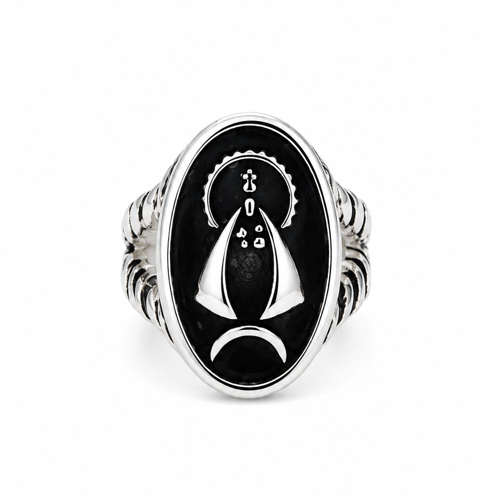 La Caridad del Cobre Oval Signet Ring
