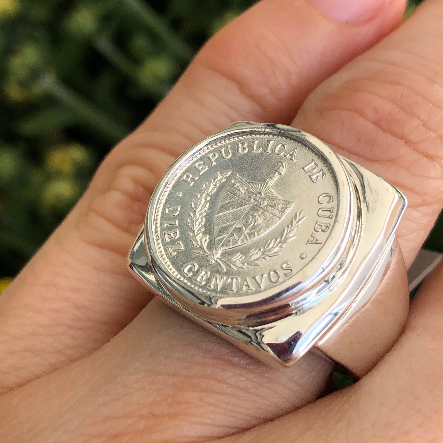 Squarish Cuban Crest Ring