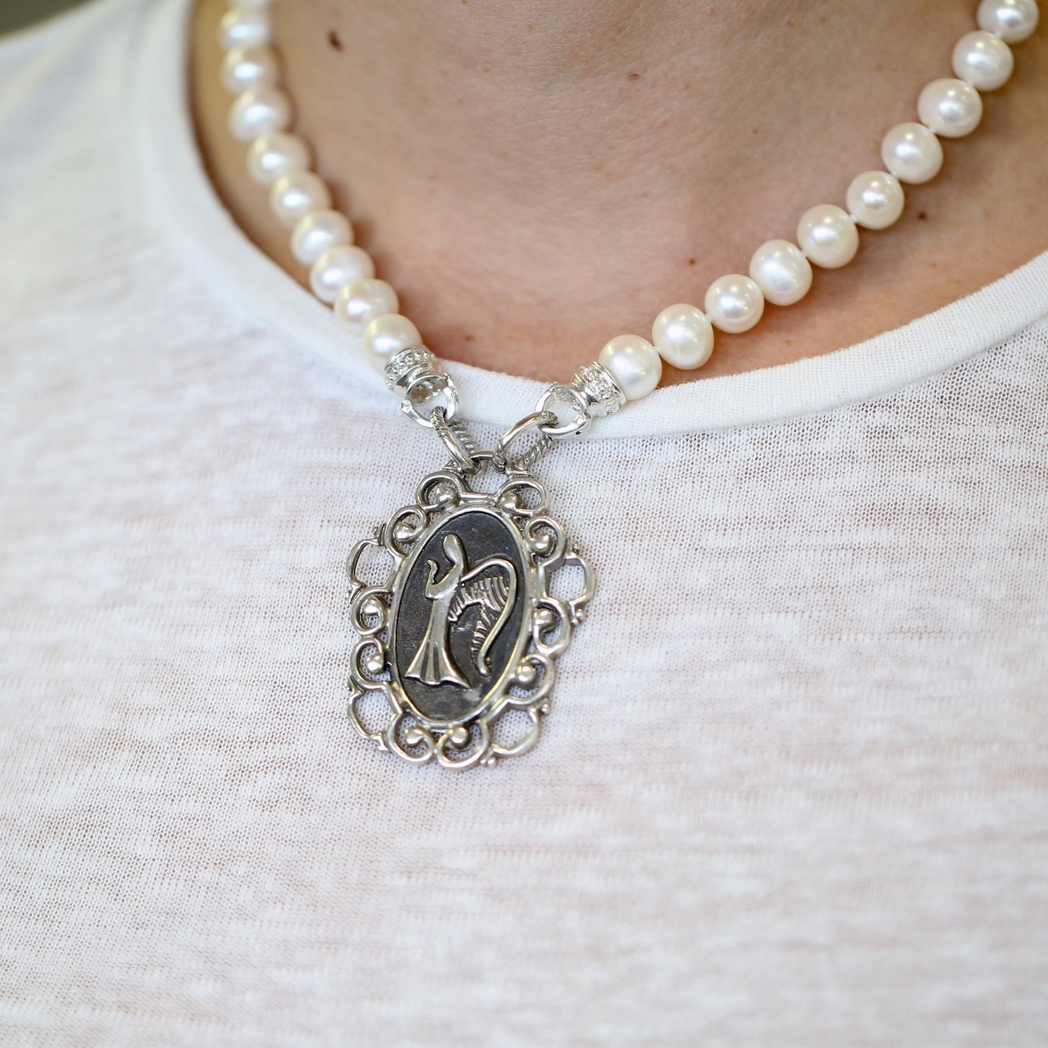 Arabesque Guardian Angel Pendant