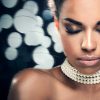 Image of a girl with pearl necklace