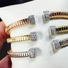 14k tri colored Italian diamond bracelets - Santayana Jewelry