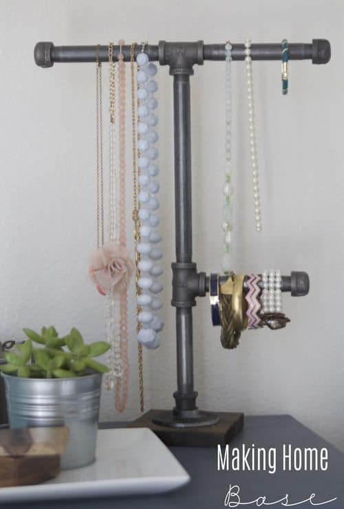 DIY an Industrial Pipe Jewelry Display