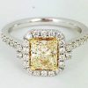 Yellow diamond engagement ring - Santayana Jewelry