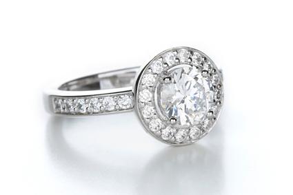 Embellished channel diamond ring