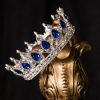 Royal crown with sapphires luxury retro style